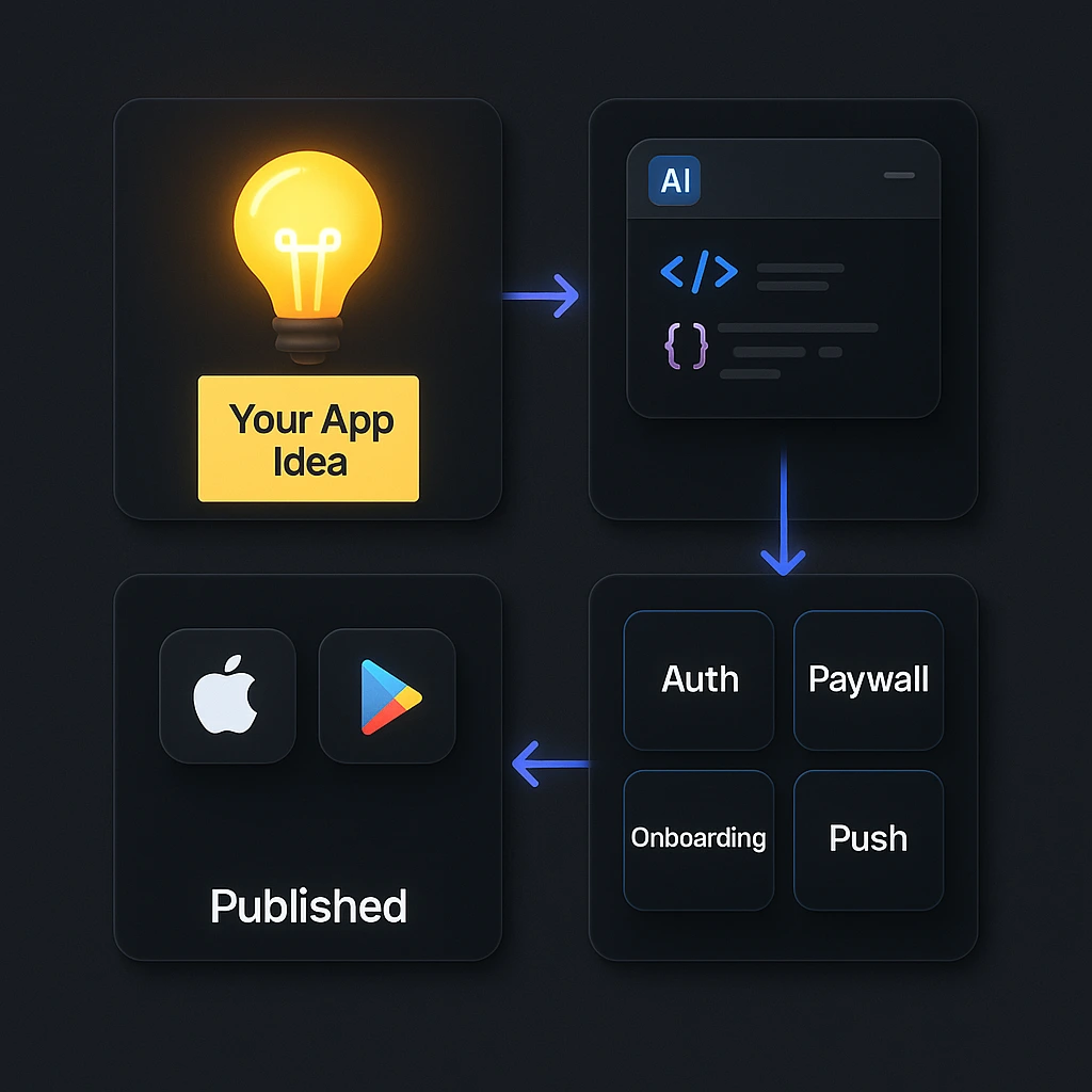 App Development Flow - From Idea to Published App